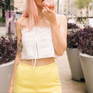 Eggie Creme De La Creme White lace Top!